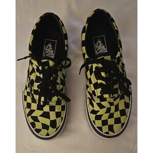 VANS Off the Wall, Era Stacked "Warp Check" sneakers in a green and black